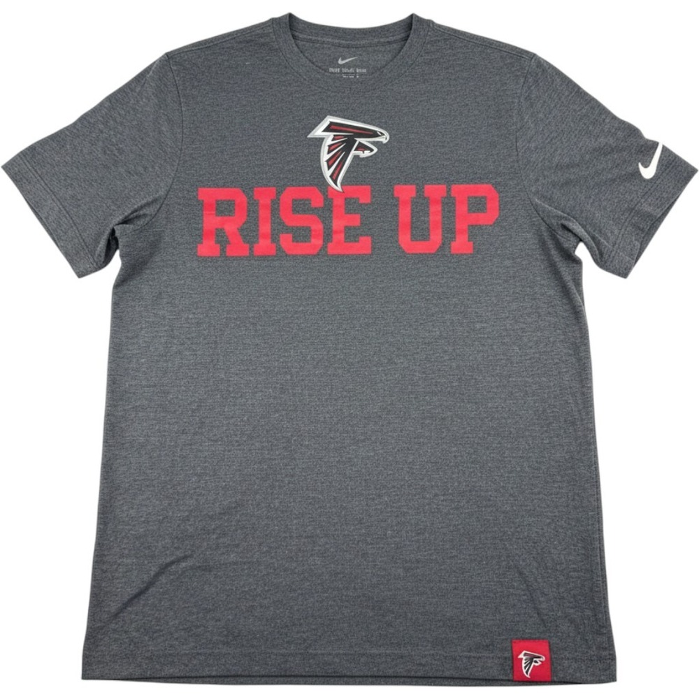 Nike Atlanta Falcons Rise Up NFL Tee Shirt Mens Medium Grey Soft NEW